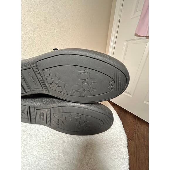 Coach Tulip Signature Logo Leather Suede Slip On Boots - Picture 8 of 12